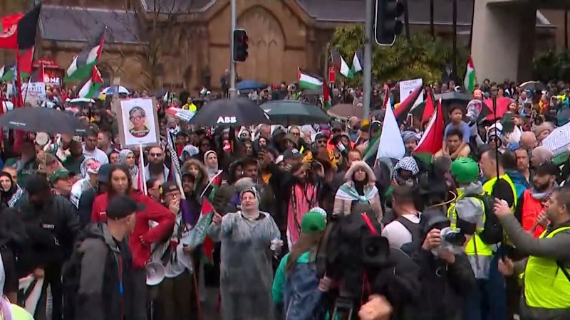 Major pro-Palestinian protest under way in Sydney