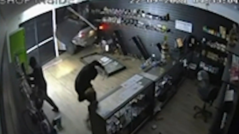 Police hunt ram-raiders over tobacconist store robberies