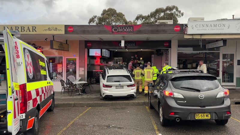 Car crashes into chicken shop in Allambie Heights, injuring three children