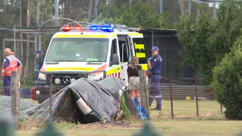 Five children hurt after jumping castle blew away in Sydney
