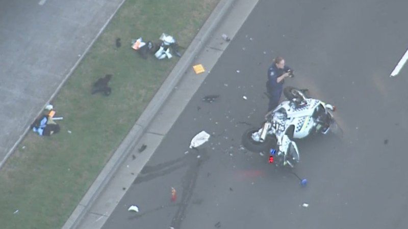 Police officer hit by SUV during traffic stop in Sydney’s far south-west