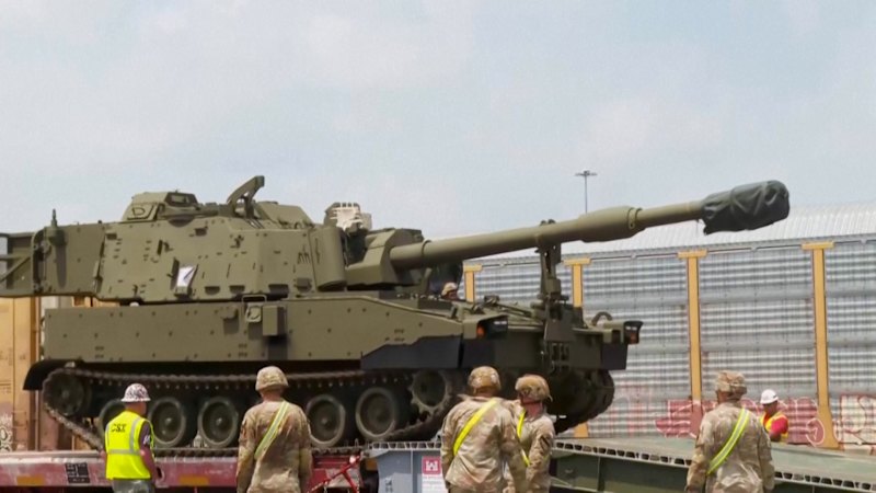 Army tanks and artillery systems pour into Washington for parade