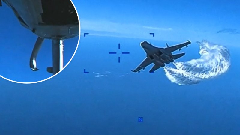 ABD, drone ve jet çarpışmasının görüntülerini yayınladı