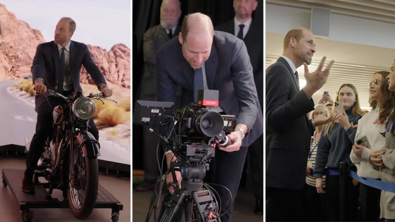 Prince William takes motorcycle for a spin against Arizona backdrop