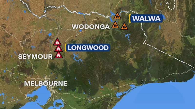 Emergency fire warnings in Victoria