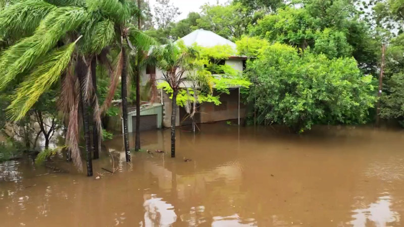 Flooding in low-lying parts of North Lismore