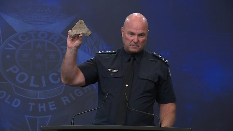 Victoria Police slam protesters after two police officers hospitalised in Melbourne.