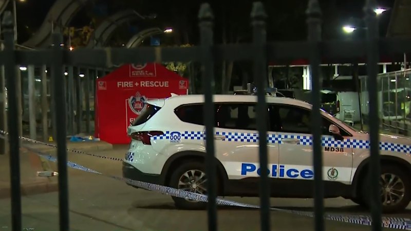 Two men stabbed at a train station in Sydney's west