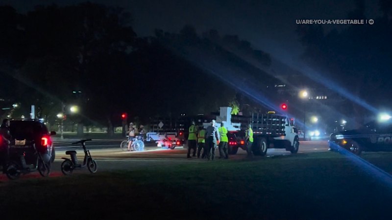 Video: Controversial Trump and Epstein Statue Hauled Away by Park P...