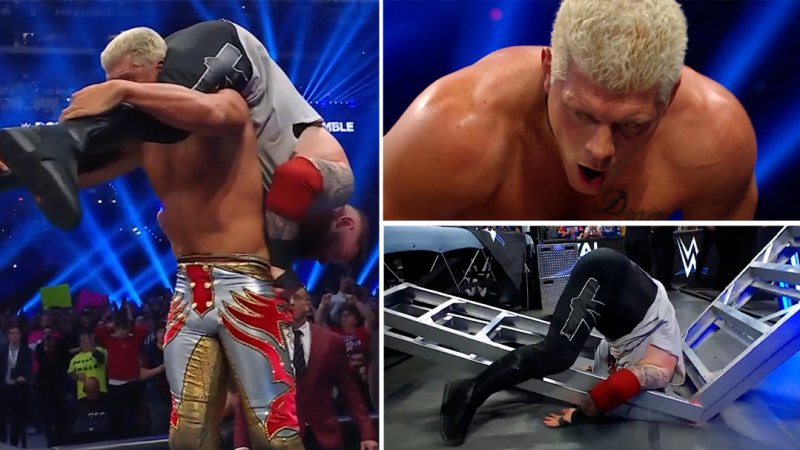 Chaotic end to WWE title match