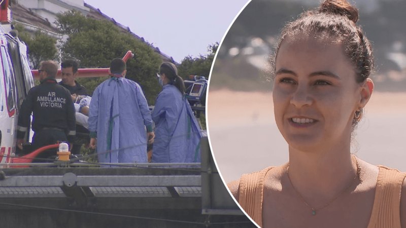 Woman pulls three drowning strangers from ocean