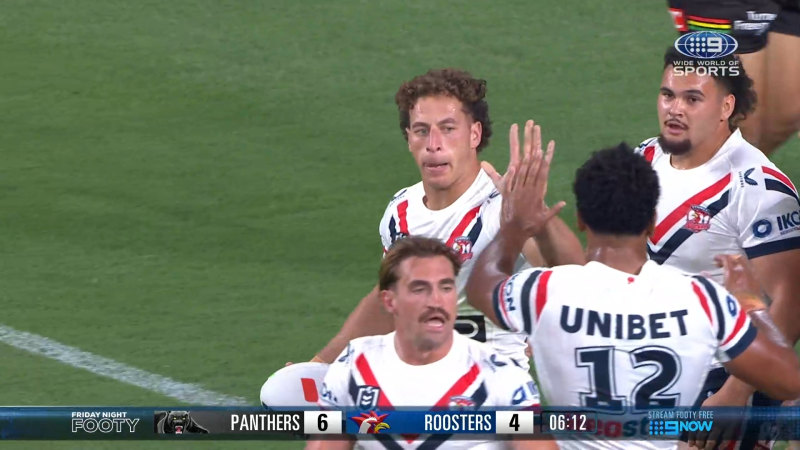 Roosters Olympian crosses for try