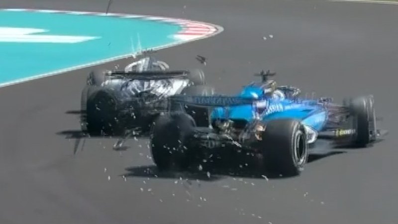 Albon, Perez collide in practice