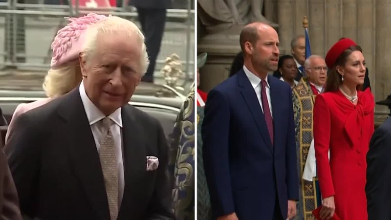 King Charles and Kate Middleton at Commonwealth Day 2025