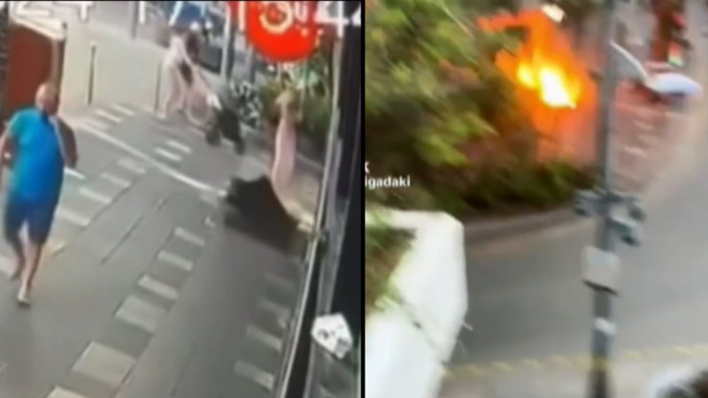 Moment explosion rocks Gold Coast street