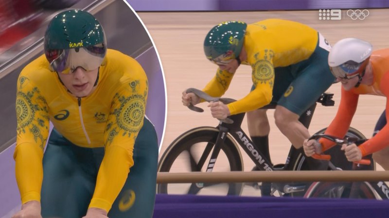 Dutch rider bumps Aussie in velodrome sprint heat