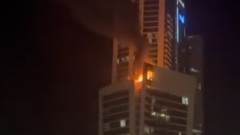 Fire breaks out at the Hilton hotel in Surfers Paradise