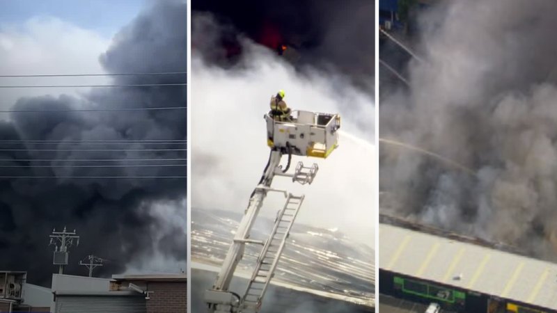 Fire crews battle massive factory blaze in Melbourne’s south-east