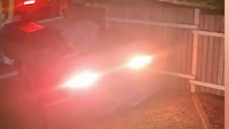 Stunning footage shows moment vigilantes ram their own car