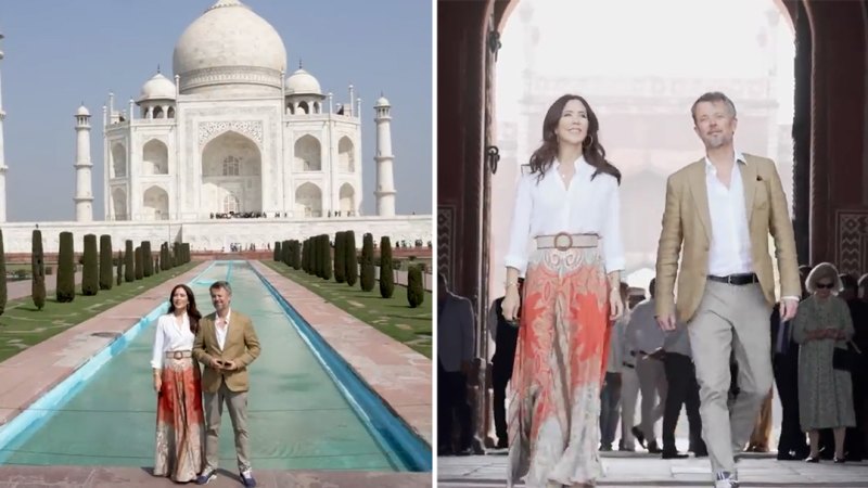 Princess Mary and Prince Frederik visit Taj Mahal