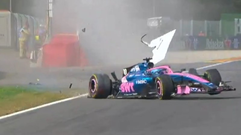 Gasly uninjured in heavy practice crash