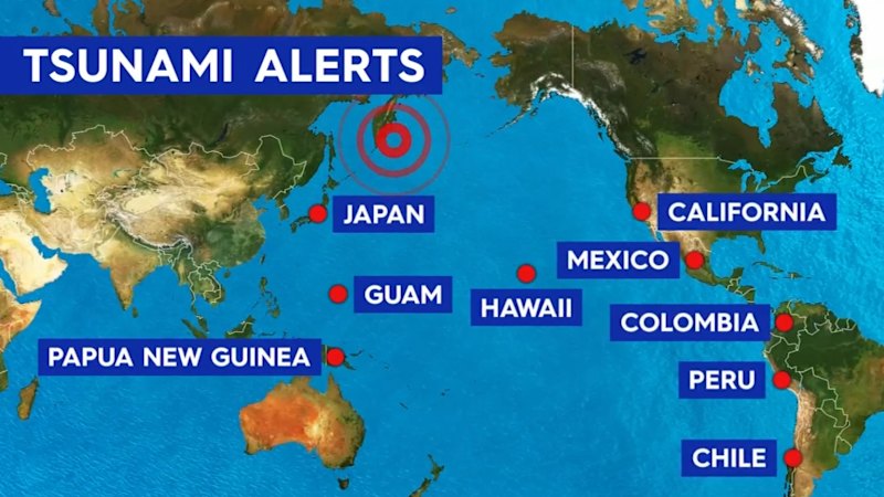 Countries given tsunami all-clear over Russian earthquake
