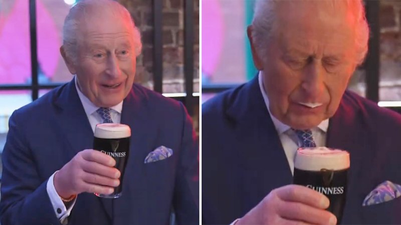 King Charles pours the perfect pint of Guinness