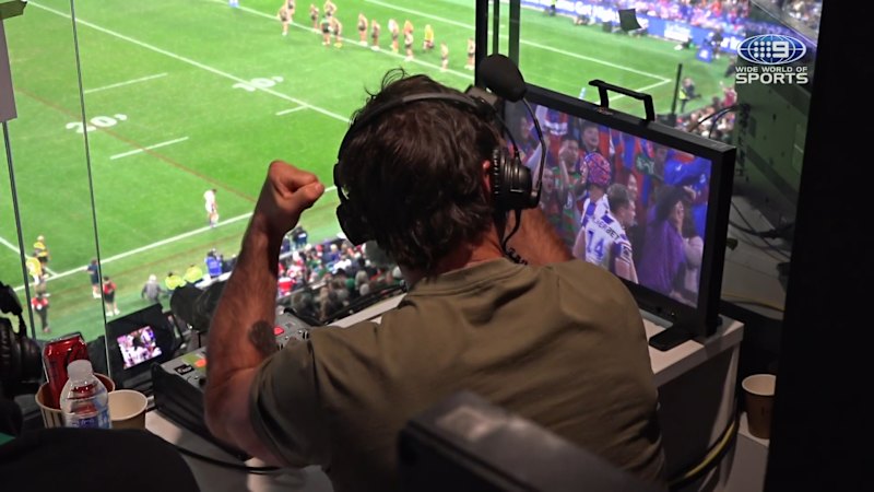 Andrew Johns reacts as Newcastle Knights beat South Sydney Rabbitohs