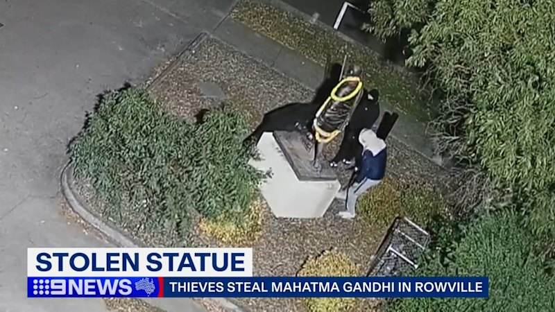 Thieves steal 'adored' bronze Gandhi statue from Melbourne charity