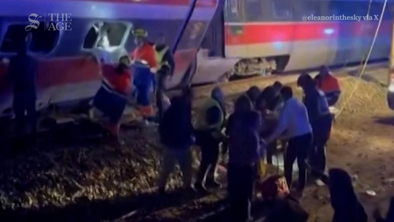 At least 21 killed after two high-speed trains derail in Spain