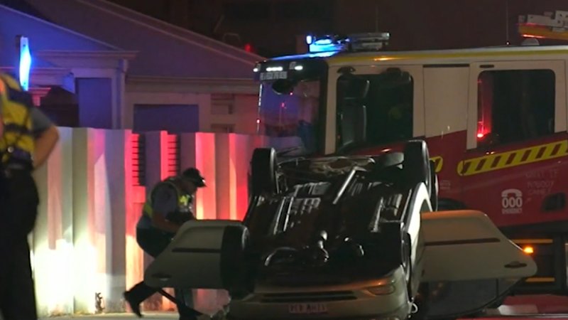 Search for driver after crash leaves women trapped in car