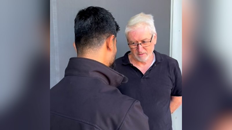 Zahid Safi getting grilled by a voter about his Masters degree