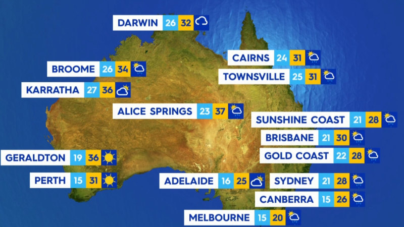 National weather forecast for Friday March 21