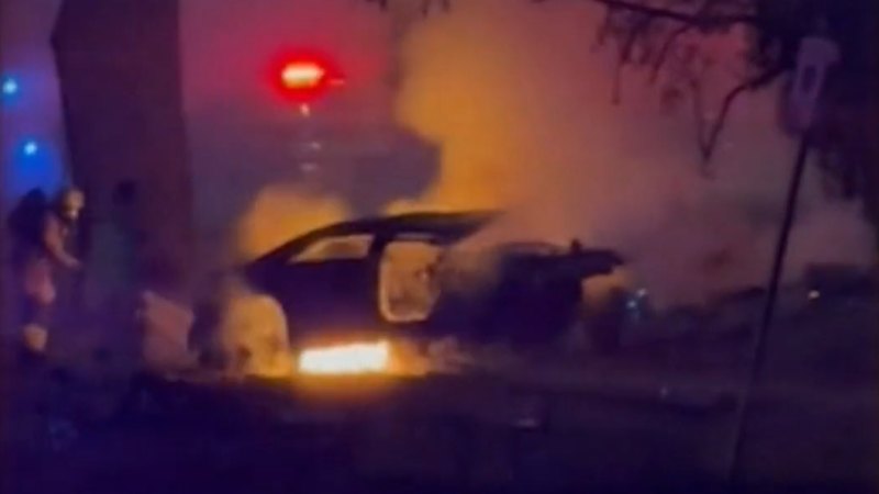 Teen dies after car bursts into flames