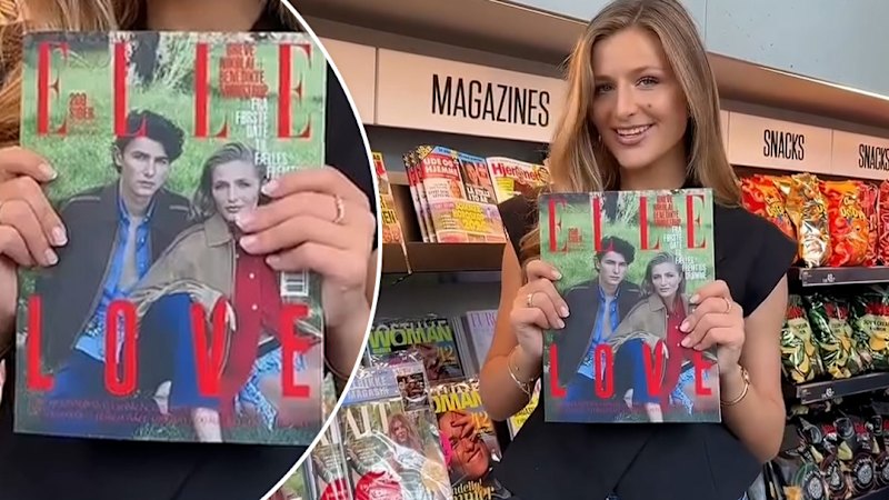 Benedikte Thoustrup spots her and Count Nikolai's magazine cover in store