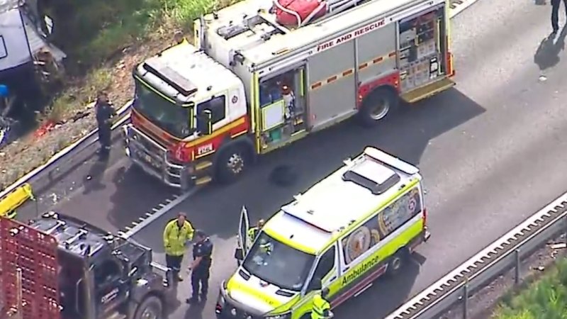 Man killed, woman injured after ute veers off highway into creek