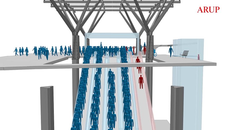 Arup s programsko opremo MassMotion modeliral gibanje potnikov v melbournškem Metro Tunelu