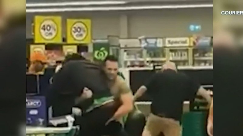 Shopper tackles alleged attacker assaulting customers at Woolworths in north Brisbane