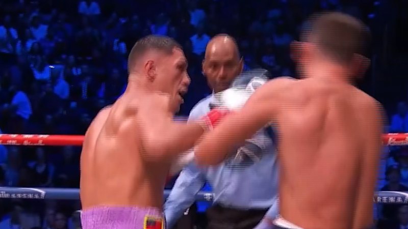 Jai Opetaia defeats Noel Mikaelian by TKO after right-hook wobble