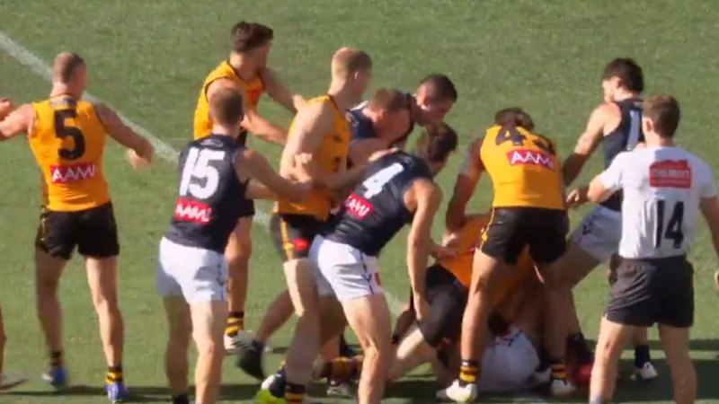 Origin fight breaks out after Cameron goal