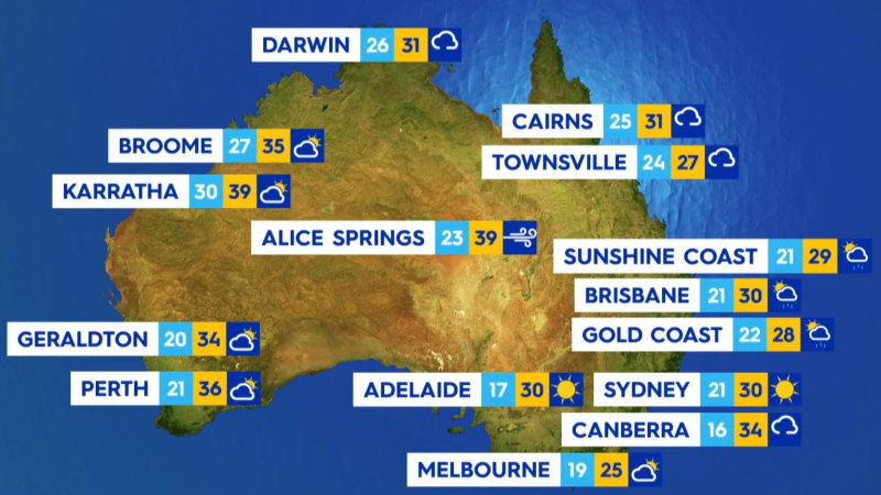 National weather forecast for Friday February 7