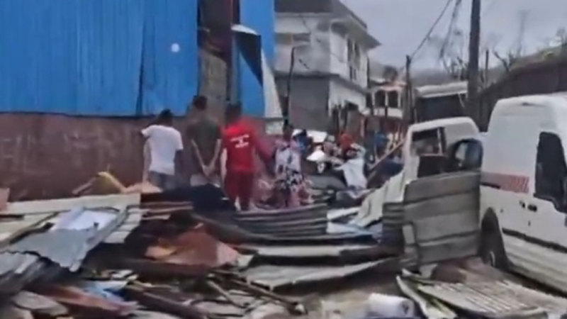 Cyclone tears through French island of Mayotte