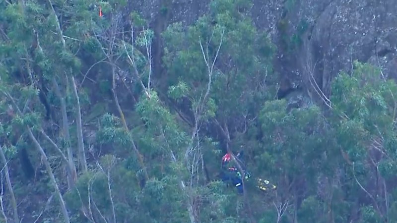 Rescue under way after man plunges down mountain