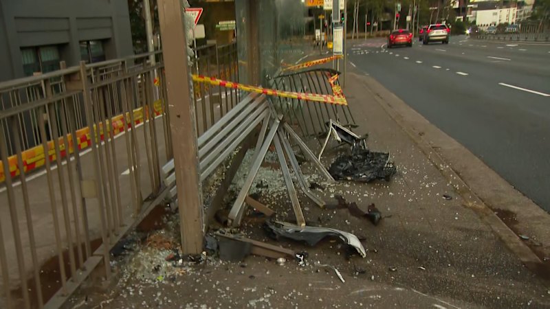 Woman charged after crash into Lane Cove bus stop