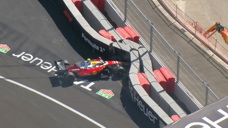 Lewis Hamilton crashes into wall on final lap of Madrid practice session