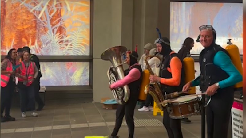 Celebrating the opening of the Metro Tunnel at State Library