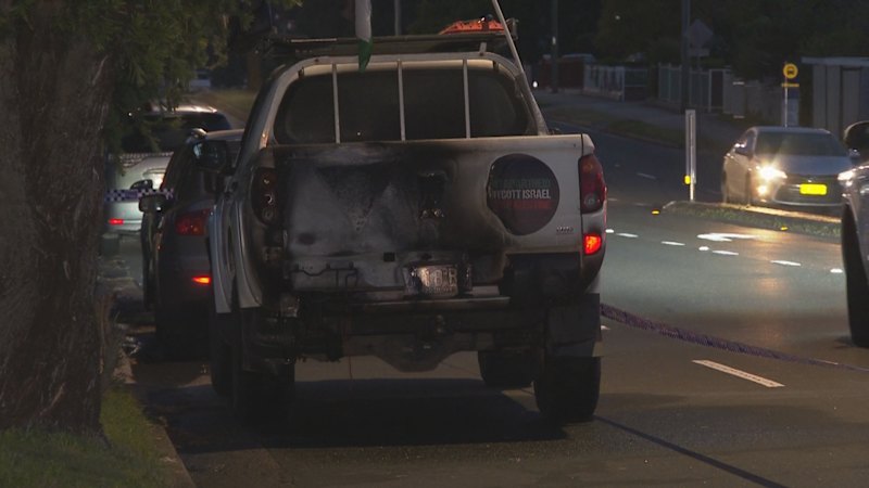 Video: Ute Covered in 'Free Palestine' Messaging Torched