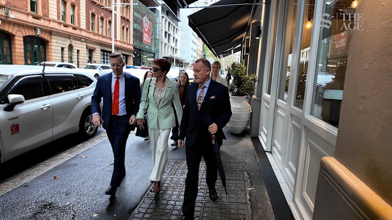Ex Parramatta Council CEO Gail Connolly with her legal team 
