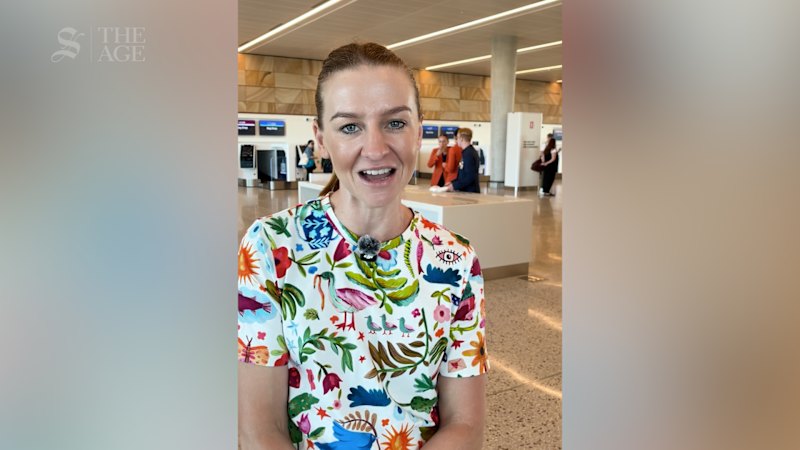Passengers on first flight from WSI