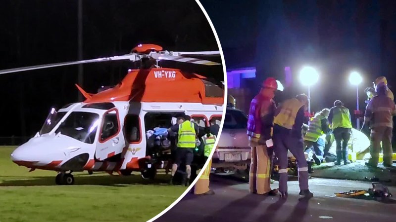 Woman critical after hit-run crash in Geelong